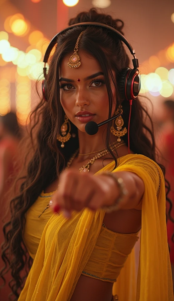 Default_A_mesmerizing_Indian_female_DJ_with_a_radiant_goldenbr_2
