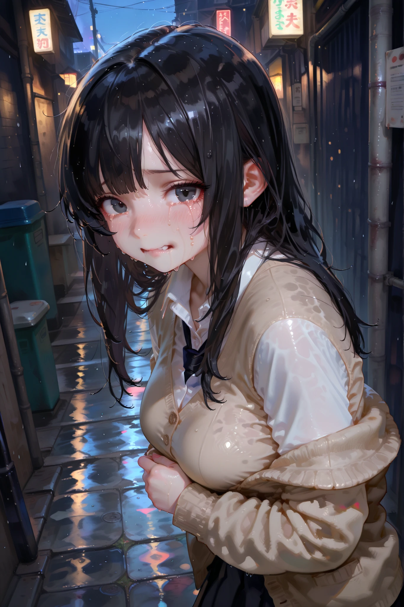 brown eyes, sexy body, (((cute and wet uniform boy)) ), extremely detailed, hyper detailed, (((perfect face)), soft lighting, ((best quality)), cute face, (wet white semen  ), 1 boy,((fair skin, black hair, Shiny highlights on eyes,  kitchenroom, his it's bulging crotch,chubby girl,bitch,horny,innocent boy,shy,brushing,Seductive, manipulative.)),men, human ,