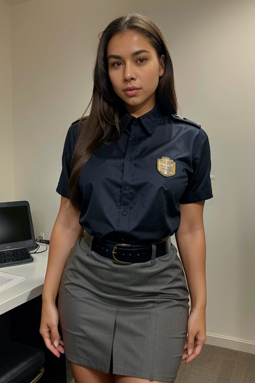 Sexy black teen in uniform Macdonals straight hair fucking
