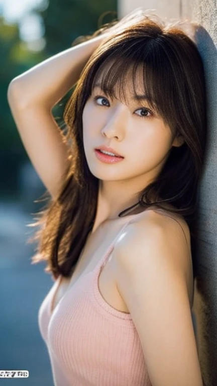 (((One girl,alone))),(Highly realistic photos, High resolution, Detailed face, Beautiful Eyes) Japanese women, 21 years old, Cute Face, alone:1, Nice body, Medium chest, ,Hairstyle,  Take a photo book,,Healthy Body,Thighine Fujiko,Captivating pose