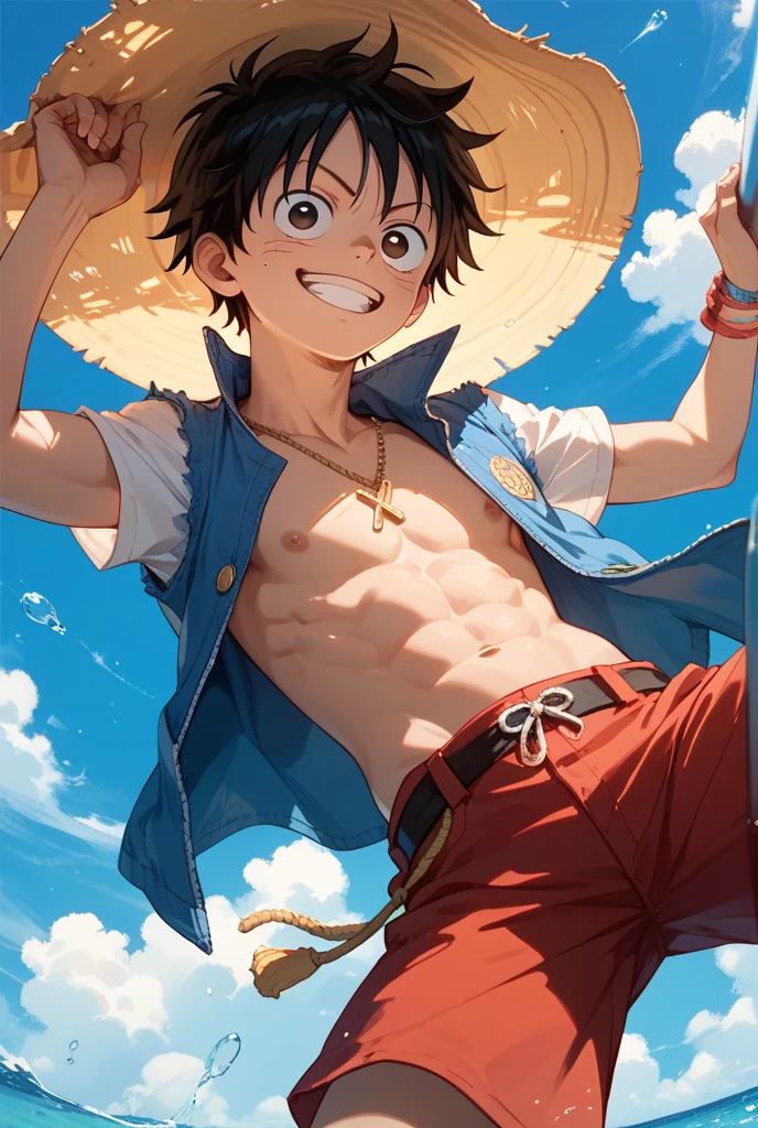 Luffy déguisé en fille