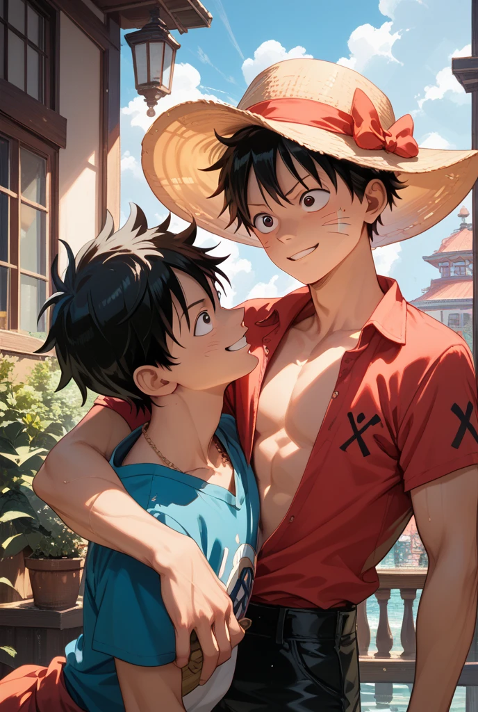Luffy déguisé en fille