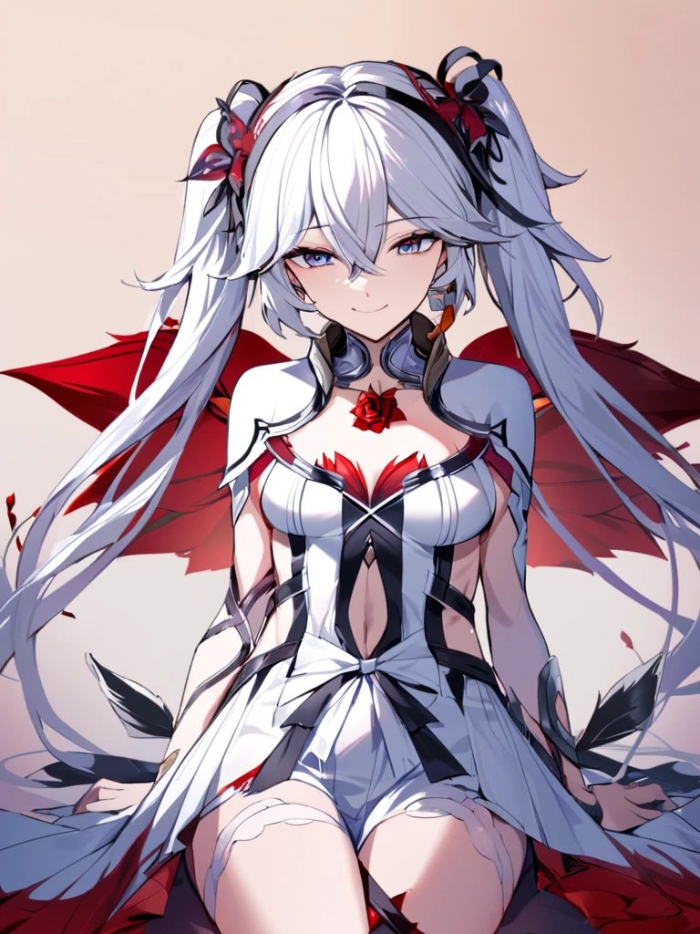 Anime girl with horns on head, e uma vestido vermelho medieval, vestido fechado, do not show skin, sem nudez, Detalhes em gravatas, Bat-like dragon wings protruding from the back, pelos vermelhos, cabelo vermelho, olhos vermelho, pele brilhante, cabelos vermelho, angry expressions, agressivo, boca: aberta, dentes pontudos iguais de uma fera, multiple poses, large eyelashes, Sobrancelhas: grossas, branca, platina. multiple facial expressions, ,multiplas poses, mesmo personagem todas imagens. Maintain the standard of hair and clothes in all projects. menina anime demon, Krenz Cushart e Artgerm, Artgerm e Atey Ghailan, Estilo Ross Tran, Guweiz em Pixiv ArtStation, Art not Guweiz style, dragon girl, por Shitao, Demon girl,  Background Story: Branco, NEUTRO, various. Escuro.