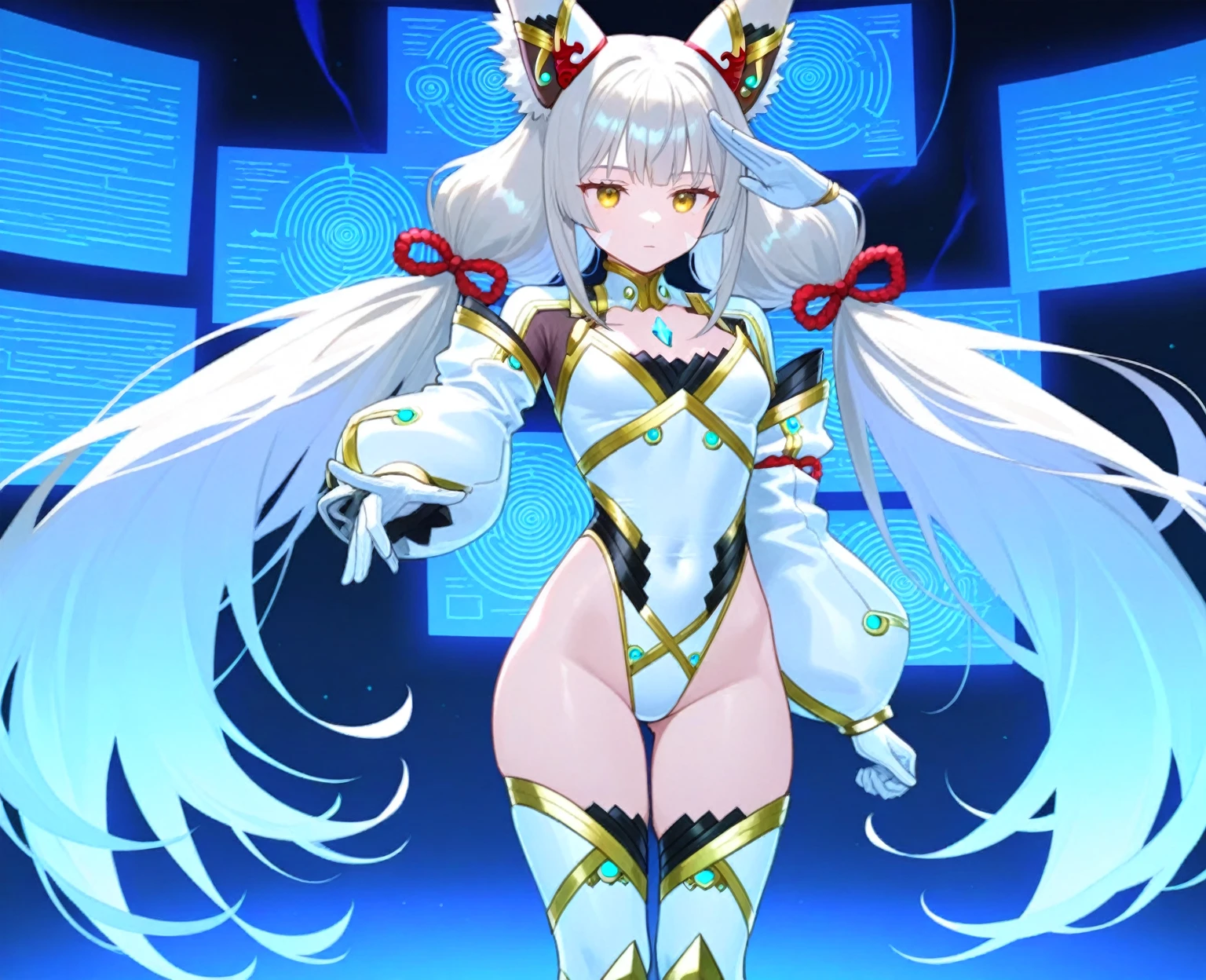 Beautiful girl
Beautiful bodystocking latex
Light Silver Hair、Fox ears、smile battle!kick!Intense action sceneasterpiece Night Magic sexy, extremely beautiful 22歳 Big Breasts Beautiful Eyeagical gentle lighting beautiful hip, cowboy shot simple background. High-definition depiction, 8k, Unity, wide shot, light smile, Beautiful and clearly painted, explosion, beautiful Countless rays of light falling down, swirling light, big explosion background, one arm up over head, Intense light is emitted from the magic circle in front of the girl.