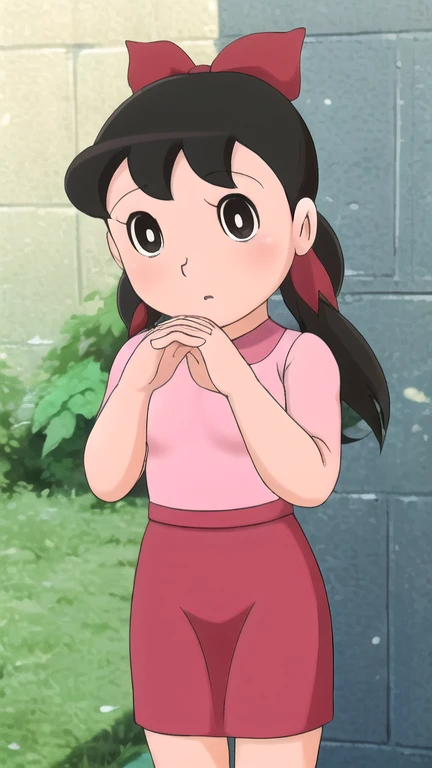 punctuation_9, punctuation_8_High above, punctuation_7_High above, zPDXL, Ghiblistyle, 1 girl, standing alone, gazing at viewer, shorth hair, gaping mouth, chestnut hair, eyes browns, jewerly, aretes, necklase, bare arms, natta, headband, facial mark, gram, face painting