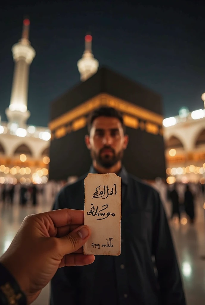 Please make a poster with the theme of Islamic moderation and a young person holding it.

