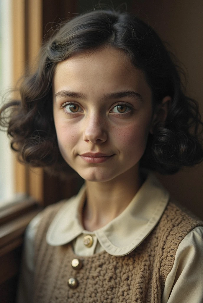 Anne Frank. She survived the Holocaust, she's fine, her family is together. She is now famous for her book where she tells everything that happened. She grew up.