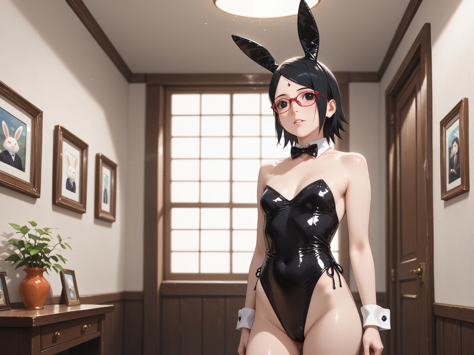 edgBunny,tiese,eye glass --auto