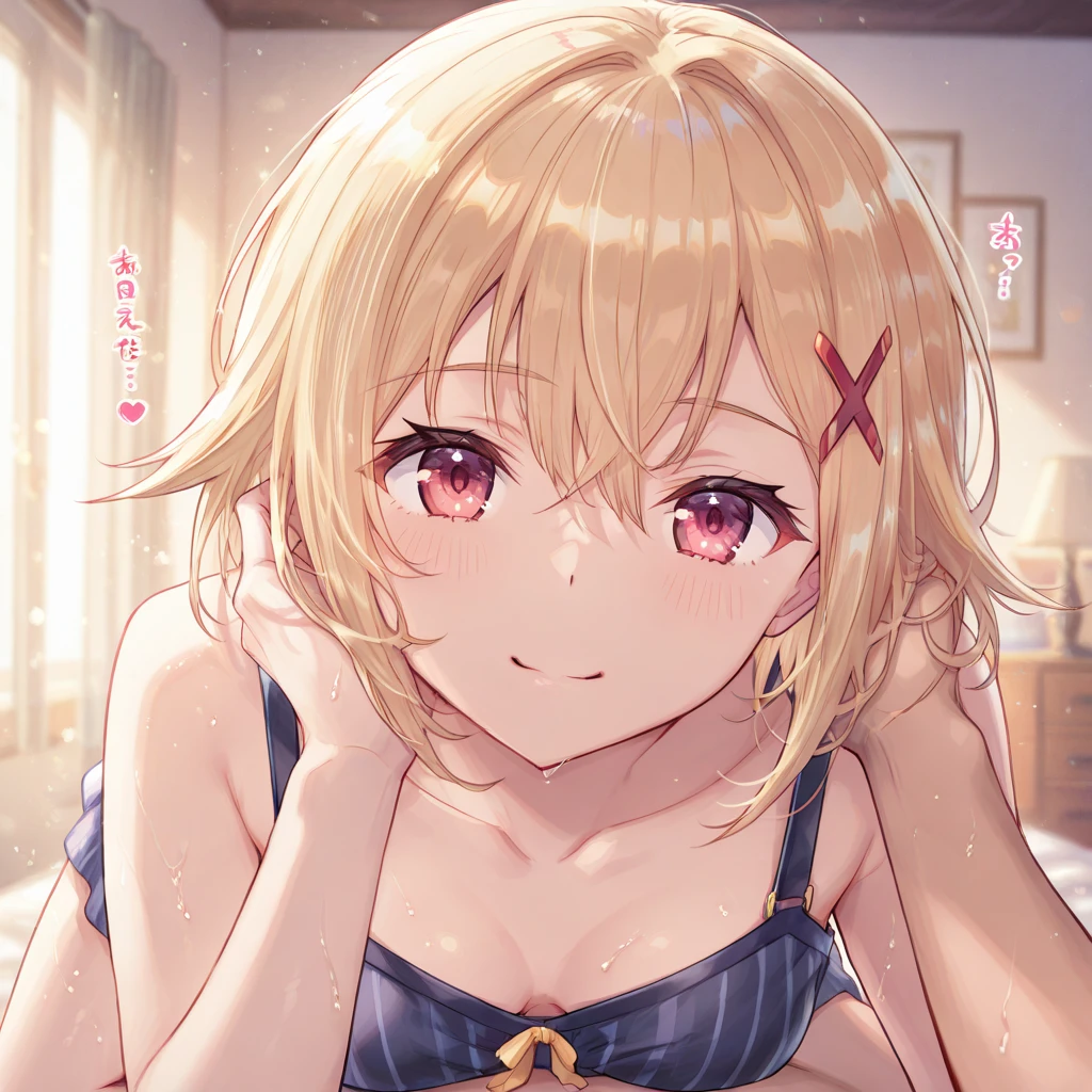 (beautiful cute girl:1.3),(Small breasts 1.0),((beige hair:1.2)),(lshort hair:1.1),(purple eyes:1.2),(PRİNCESS:1.1),((White neglected:1.2)),open your mouth,(sex,vagina:1.25),(bed room:1.2),close-up Face,(Open your mouth wide and beg:1.1),(fellatio:1.25).