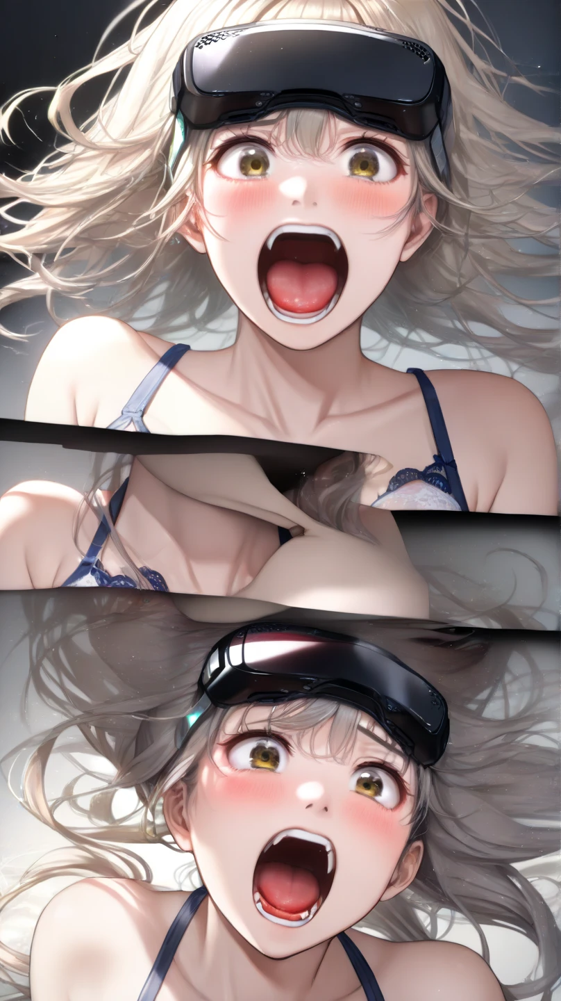 (((Browsing Caution, Close Up Facial  , Front view , From below , Movie angle))) ,(On all fours), break、（ 1girl、1boy）, 20-year-old, (close your eyes),(((Embarrassing, Excited, Fascinating, In the heat, orgasm,Blushing,shortness of breath, Very humid,vapor、Man grabbing woman&#39;s breastan behind))) , break (((Bright pink and green hair))),(Semi-long hair tied in one piece、Add a light pink ribbon to the end.:1.3),(((Two-part bangs , middle part, Bangs parted in the middle, Side-swept bangs))), (amount:1.3), (Small breasts:1.0) ,((Sweaty skin, Dripping , girl trembling with Sexual climax, Cum in pussy, pubic hair)) ,Thin dots, feminine, Slightly muscular, Dynamic pose,((((vagina,Sex, A boy and his penis,Heterolo, Women in front and men in back , dorsal position,  Cum in pussy, pubic hair)))), break, (((White - Solid - Short Sleeve - Safari Shirt   ,Bottomless))), break, (((Midnight,On the bed))),(masterpiece), (Realistic), (Highest quality), (Super detailed), wonderful, ((A face with attention to detail)) , clavicle, High resolution , (Super detailed), Smooth, 16K, Vibrant colors,vagina,Sex,