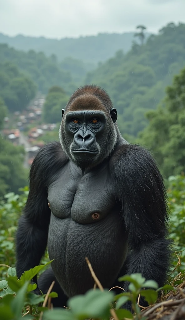 Big breasted gorilla