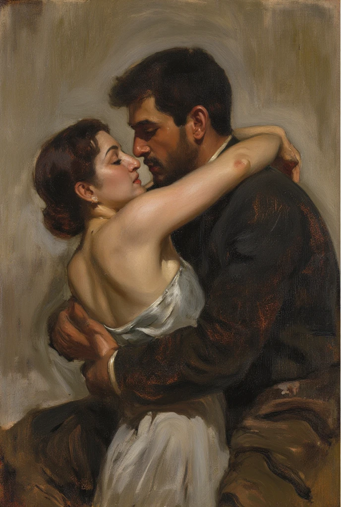 painting, ksanitko, in the style of yanjun cheng, black and white mastery, black and white portraits, , expressive line-work, loose, gestural strokes, sopheap pich --ar 69:128 --s 750 --v 5.2