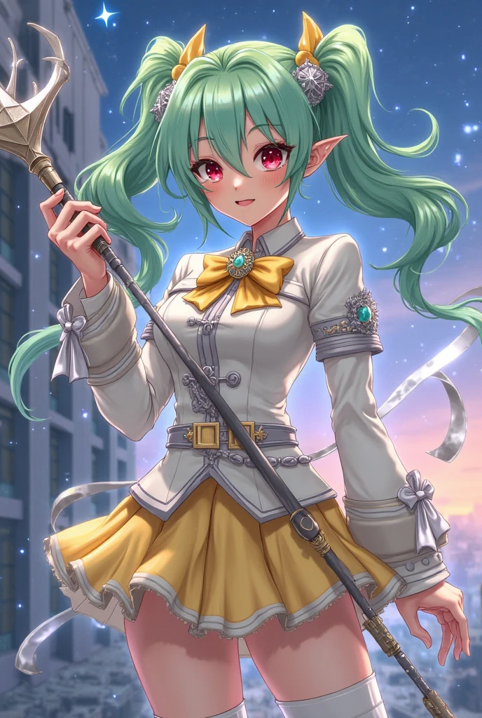 Octane Render、(Hyper-detailing: 1.15)、 Sateen、lightning bolt、photoRealstic、Cute Fantasy Princess、Handgun shooting practice、Fine Pattern Pistol,long boots、ultradetailed eyes、Full Paint、(Floral hair ornament、butterfly hair ornament)、masutepiece、Anatomically correct、blur、depth of fields
