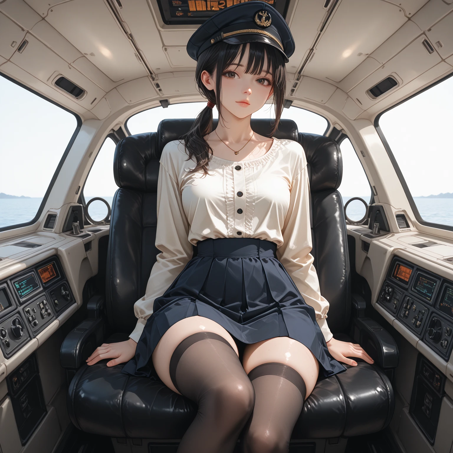(8k,RAW photos,best qualtiy,tmasterpiece:1.2),(realisticlying,photograph realistic:1.37),1girll,profesional lighting,photon maping,Radio City,korean-doll,blacksilk,Outdoor hotel,big assa,Inside the aircraft,Raised sexy