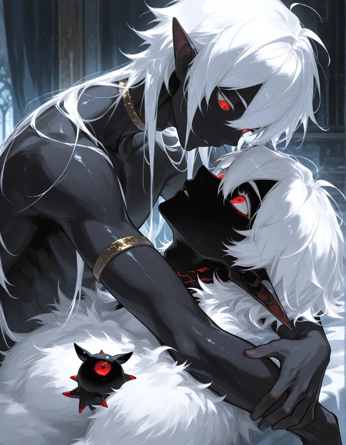Luminescent red eyes
