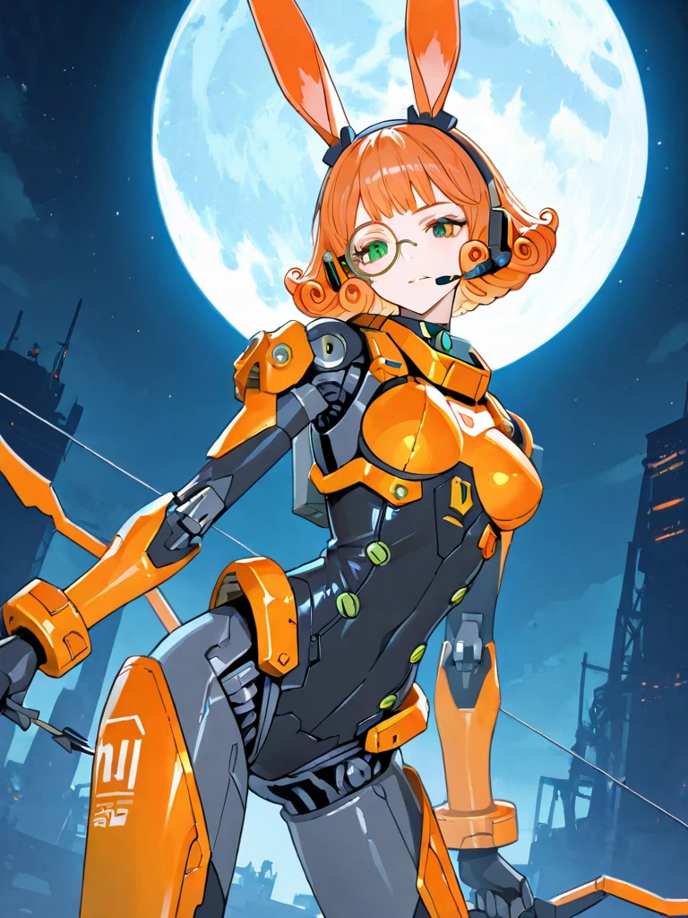 (masterpiece), (best quality), ((one girl)), red copper hair,(brown eyes),short hair, curly hair, anime style, freckles, (small breast), (petite figure),knee pads, legs, (desert background)), ((cyberpunk mecha outfit)) (almond eyes) ,( tan skin)