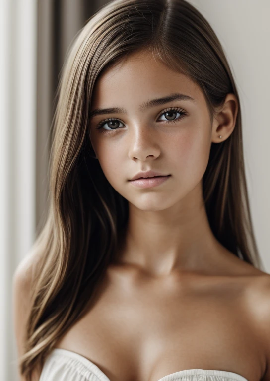 ((1 Spanish girl)), (Laia Manzanares) (Tween model, , 年轻)), Ethereal beautiful, slim, , Soft light, ((David Hamilton Style)), closeup picture, masutepiece, Best Quality, Photorealsitic, 8K, High resolution, Detailed skin, 8K UHD, Digital SLR, Soft lighting, High quality, Film grain, FUJI XT3, cleavage, nude, white skin