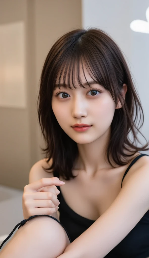 (Highest quality:1.4),(masterpiece:1.4),(Realistic:1.4),(Realistic:1.2),(超High resolution, RAW Photos:1.4),(High resolution, Very detailed:1.2),(8k:1.2),photograph,a photo of a dark-haired,one person's,alone,(kindergarten teacher, Pink Apron, kindergarten:1.3), (Adult female:1.5),Large Breasts, (Kids Room:1.2),little smile,((Big Breasts)),(((Large areola:1.4))),((whole body映す:1.5))、Exposed thighs、High-class patterned panties、Nipple erection、whole body、Close your mouth、
