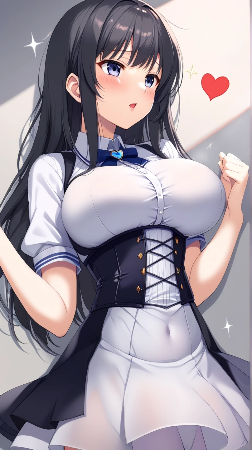 (high quality, 8k, 4K, High Contrast, masterpiece:1.2, 最high quality, Best aesthetics), Beauty, Maid, Very detailed, Seductive and erotic girl with lace headdress, smile, (Big Breasts, Black Hair, Twin tails), Focus on the face, Focus on the face, Complex eyes, tights, 40デニールの黒tights, coffee shop, Sitting, Dynamic Angle,