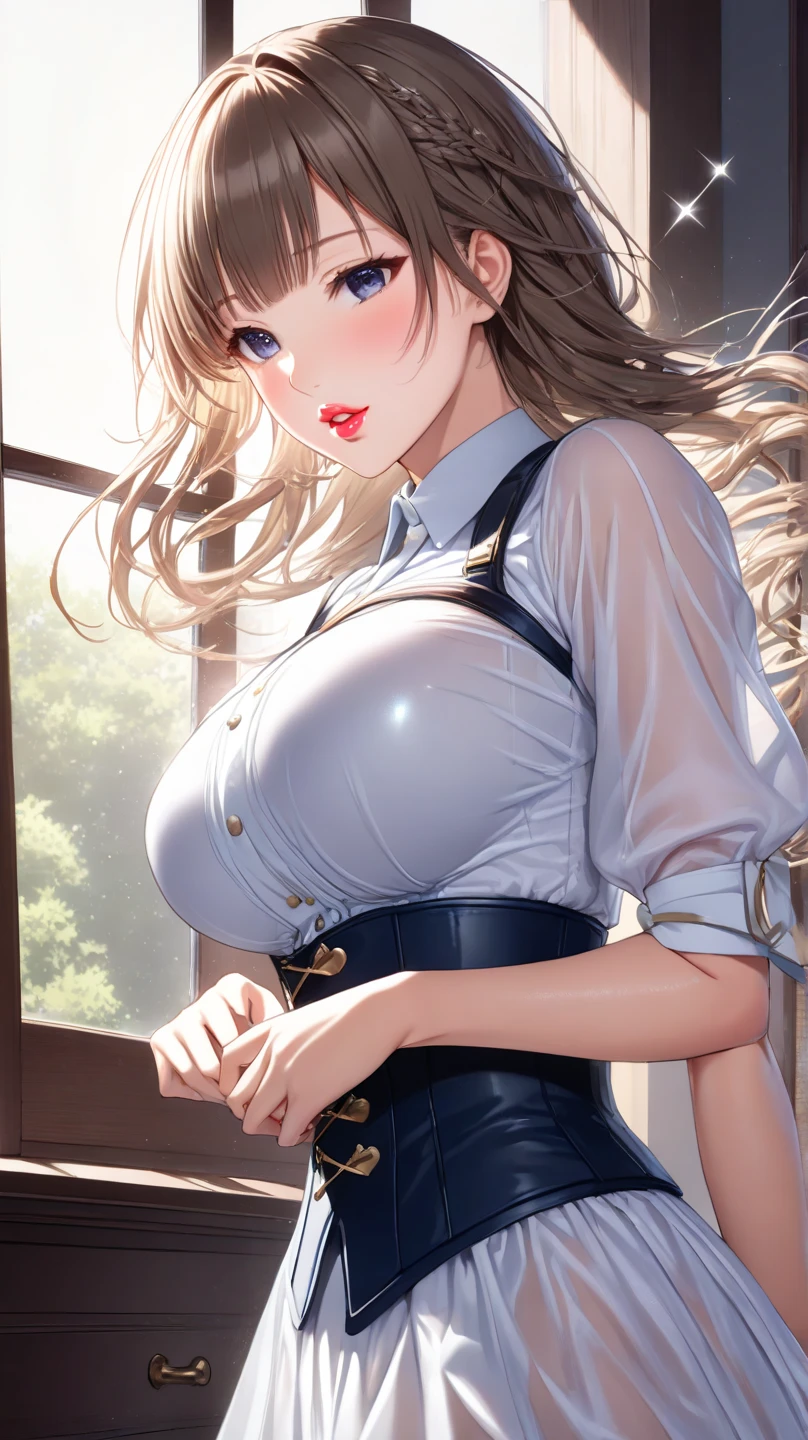 (random office lady fashion:1.5),(Thin type),(large breasts),(random cute pose),(random hairstyle),(Highest image quality,(8K), Ultra-realistic, Best Quality, High quality, High Definition, high quality texture, high detailing, Beautiful detailed, fine detailed, extremely details CG, Detailed texture, realistic representation of face, masterpiece, presence)