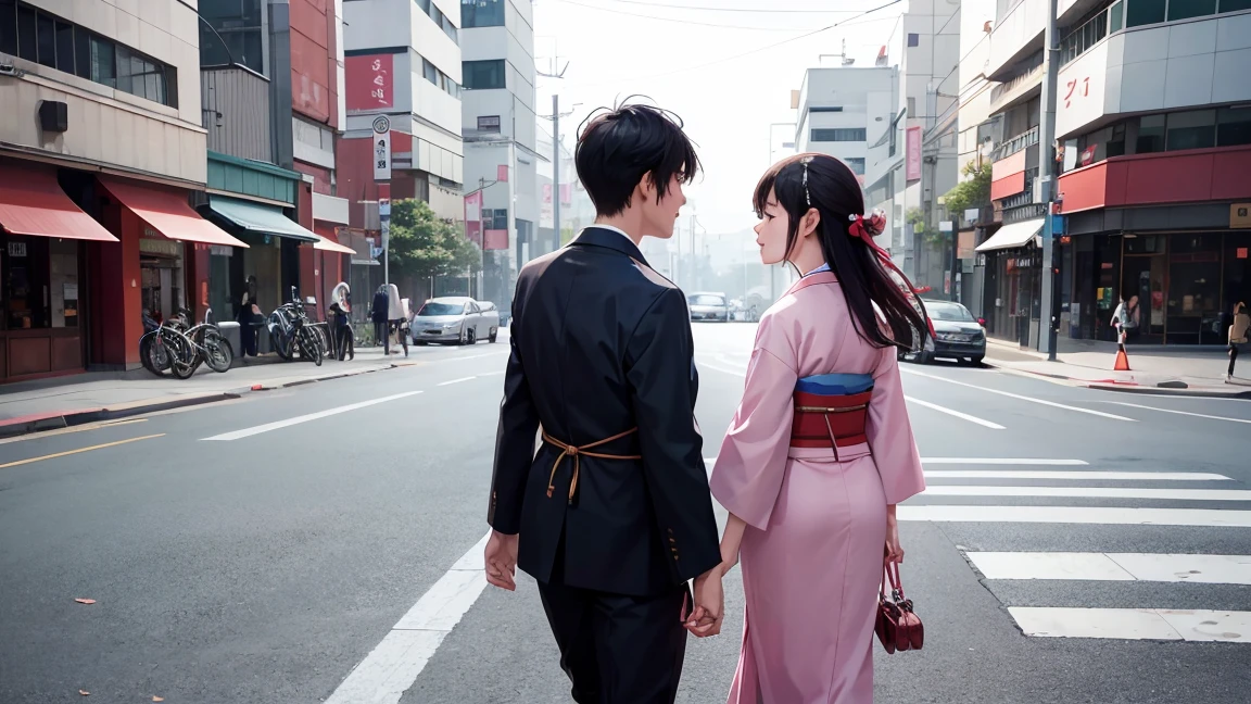 Very tall Chinese woman
Face to face with a short-legged Japan man