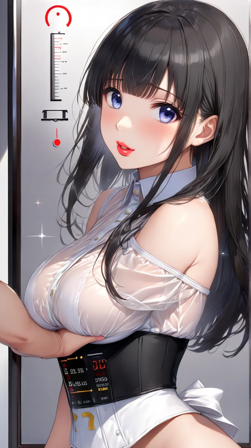 8K、High quality resolution、Ultra HD、Detailed depiction of a woman's body、Detailed depiction、Slender and slender body、Naked and shiny body with semen、The semen overflowing from my is wet、 No underwear、No bra、beautiful girl、Long straight hair、14 years old、((A penis is inserted into your)) 、((The clitoris is visible from the、Anal fully exposed