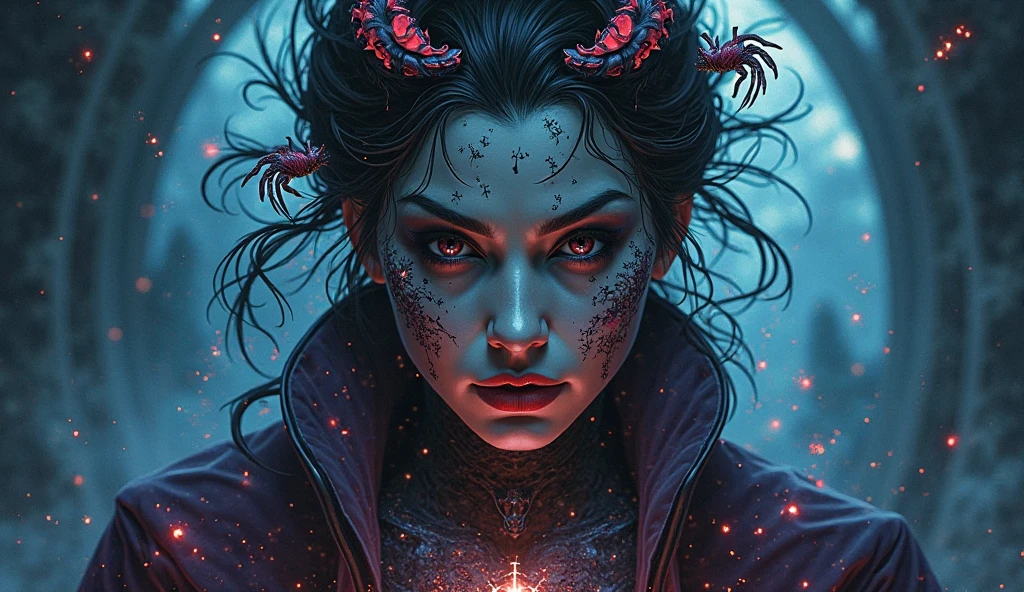 Bizarre nightmares of the macabre in the style of a digital painting by Peter mohrbacher