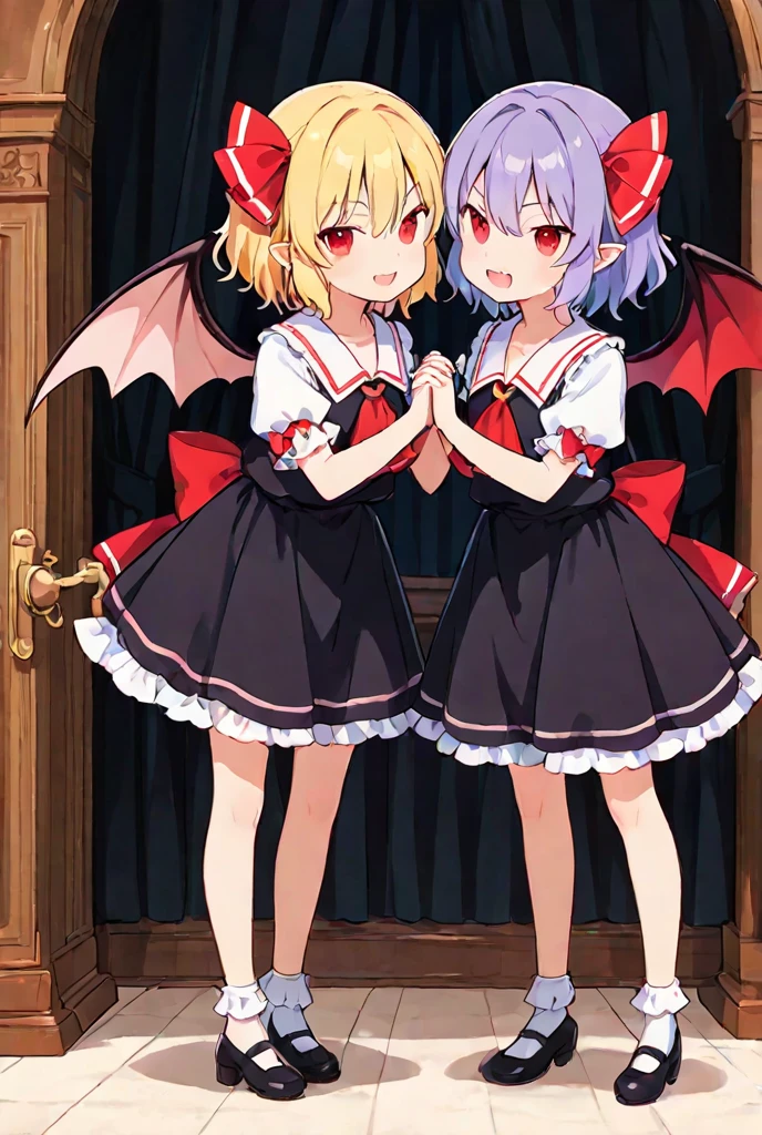 Small but cute demon and angels separated.