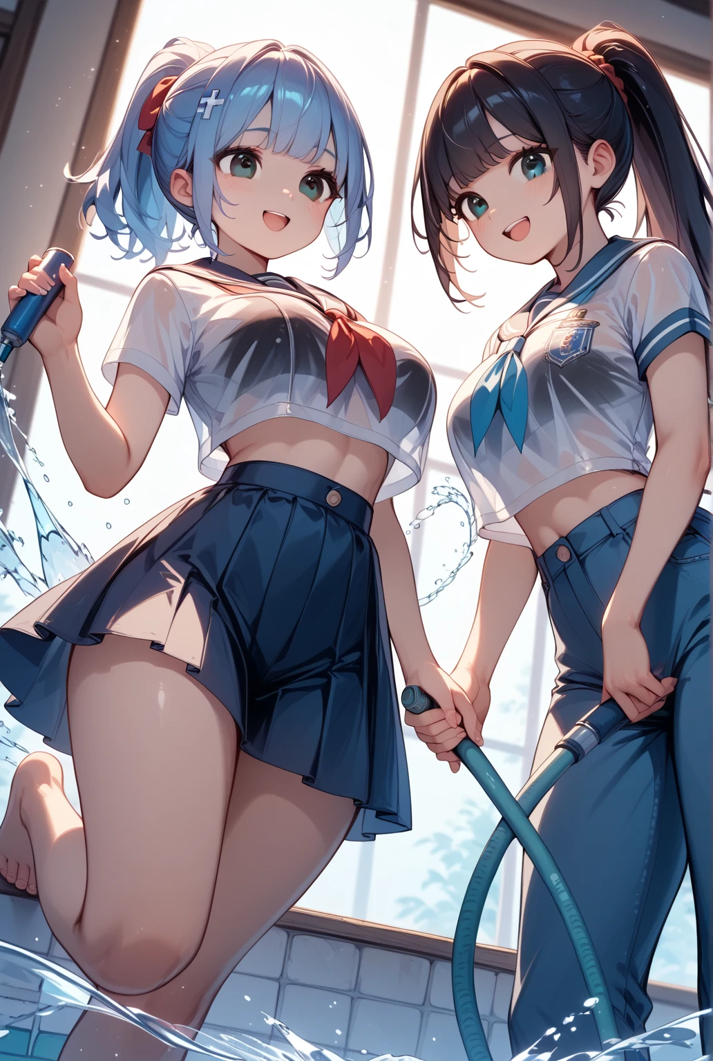 Sailor Mercury、Sailor Mercury Costume、Embarrassing、Nice ass、Perfect Ass、turn around、Sweaty、Sweat、Sweat、Sweaty、 Thigh 1:5、Cum on crotch、
