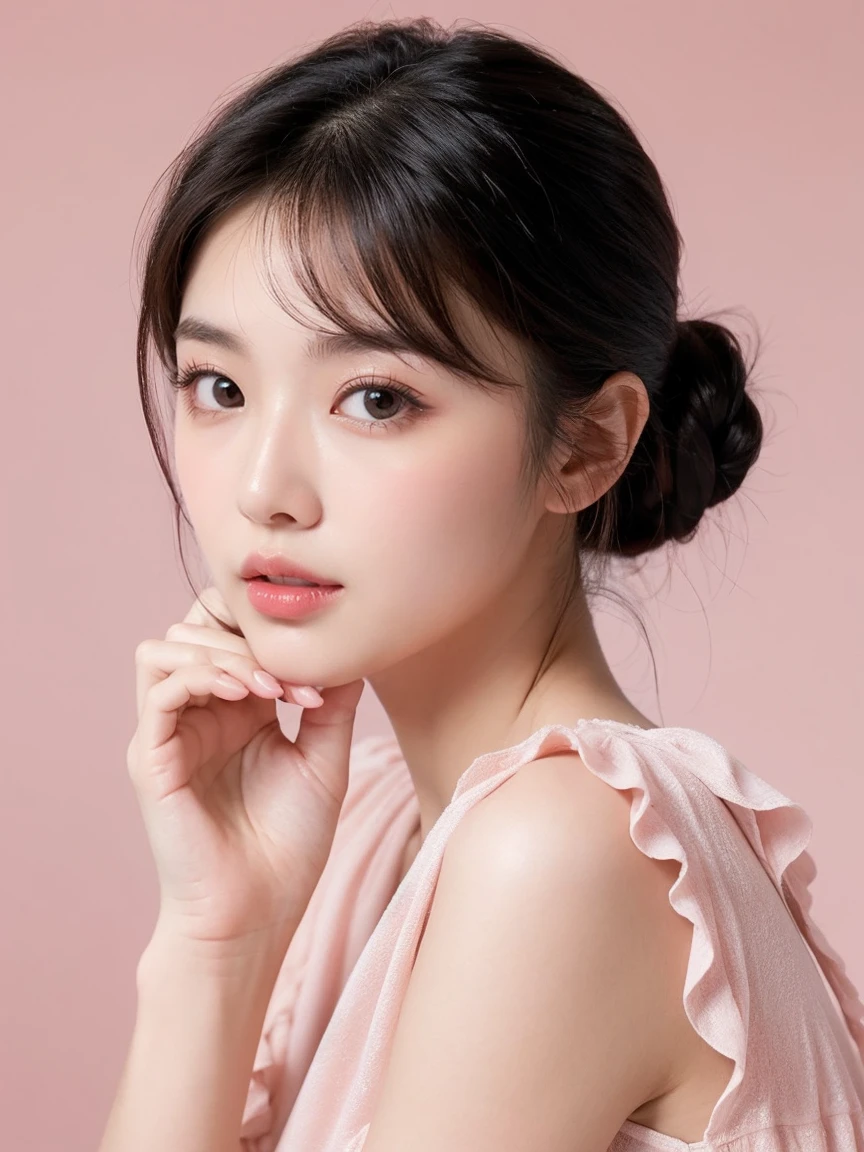 (High reality photograph, high resolusion), Skinny Japanese lady, 30 years old, cute face, detailed face, detailed eyes, various hair style, skinny figure, correct body anatomy, ((looking straight ahead)), facing the camera directly, single photo, a photo captured the best moment expressing the beauty and brains, ((with simple background))