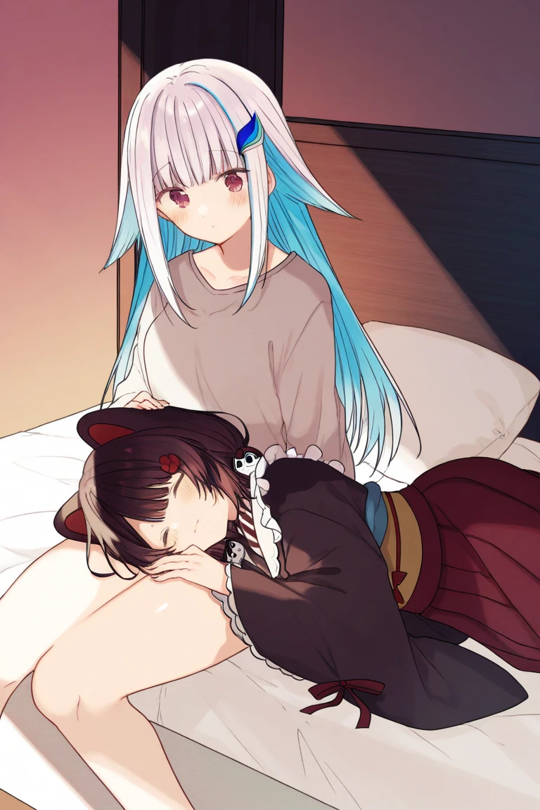NSFW,masterpiece,Highest quality,High resolution,Very detailed,kuon \(Utawarerumono\),Long Hair,低く結んだLong Hair,Small breasts,kimono,kimono,(Ecstasy face),blush,Inn at night,Luxurious Japanese-style room,(Have sex),(Squirting),(trembling),heart,(Falling into Pleasure),Drooling,yield,Obedience,Obedience,Prone,futon
