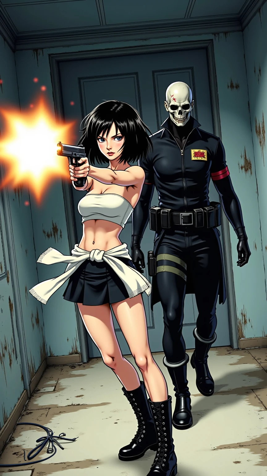 (masterpiece, best quality:1.2),1girl,multiple men,realistic,3d,Unreal Engine 5,skin texture,anatomically correct, comic storyboard,solo,1beautiful girl, long hair,smile,barefoot,girl in lace top,sexy, girl in shiny legging, girl in high heels,blonde,cleavage,crossed legs,large breasts, naked male, standing ,trample,cuts,defloration,indoor,couple,femdom,hetero,saliva , mucus,femdom,blood on hands,blood splatter,male,open mouth,trembling, couch,sit,bruise man ,dark skin man, cum,bleeding man,man in tight underpants