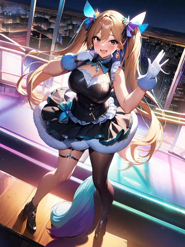 masterpiece,Highest quality,8k,casino,Bunny girl,Bold Pose,Big behavior,Shiny hair,Glossy skin,Japanese idol model,whole body,