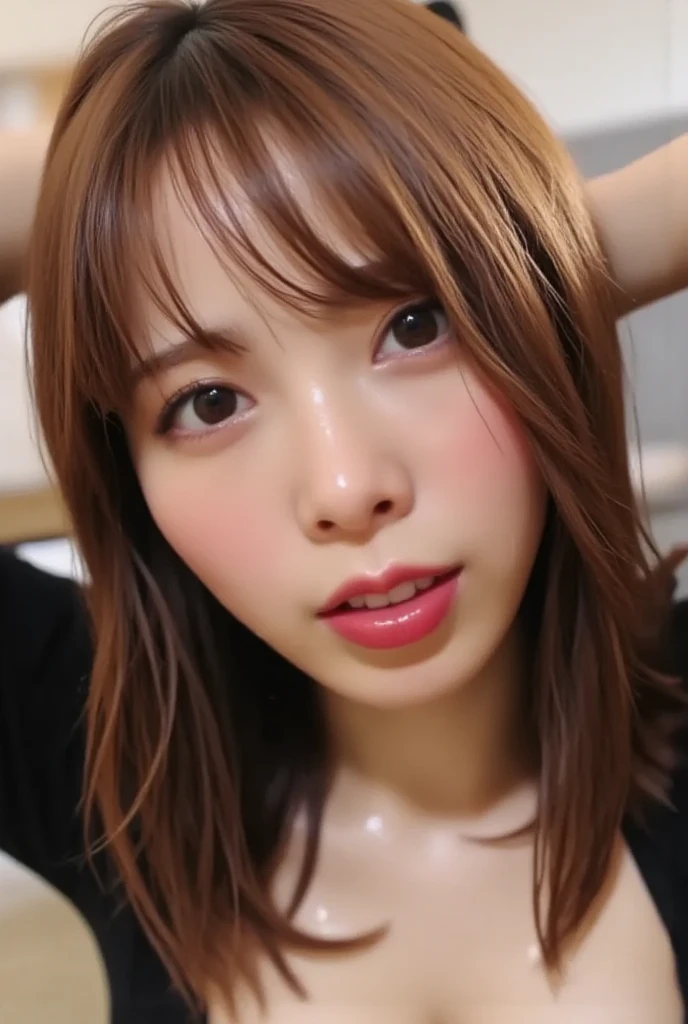 Highest quality、Ultra-high quality、40-year-old woman、Completely naked、Large Breasts、Female organ、Panting、Open your mouth、Sticking out tongue、Lie down on the ground、Spread your legy face is wet with white fluid、Dripping saliva、Female organから白い液が流れる、Nipples get erect、In the woods
