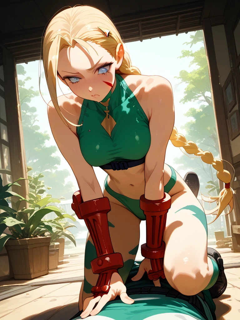 (High resolution, Pixels are perfect, luxurious illustration), (hyper quality, masutepiece, Ethereal: 1.4),(Solo:1.4), blonde hair embroiled in fire, Very long hair, ((cascading hair)), Glowing Green eyes, eyes emit green fire, (sexy), pale skin, (((((((clear skin))))))), (((((((muscular))))))), ((thick thighs)), ((Huge breasts)), (((((((Woman))))))), ((((Avril Lavigne))), Samurai, (Japanese armor)), (((Red armor))), (((wide hips))), ((futuristic British ruins)), (Shiny skin), ((Overexposure)), glowing green eyes, future tech clothes, F-cup boobs, detailed eyes, deep eyes, muscular body, straight hair bangs, curly cascading hair, very tight Japanese shirt, tight haori, tight Aikido Top, short sleeves, short hakama pants, head to toe, perfect skin