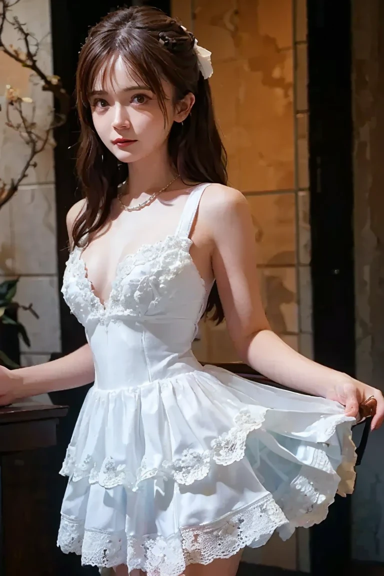 Beautiful dance, She gently lifted her skirt with one hand, Long legs , In the swimming pool, ((Flowing long hair))Official Art , Unity8k Wallpaper , Extremely detailed , Visible cleavage, Pretty and beautiful , 性感Long legs, masterpiece , best quality ,Practical, Very detailed illustrations ,Extremely detailed , Intricate details , Extremely complex and detailed , Very detailed 8KCG wallpaper , Caustics .reflection , Ray Tracing , Devil theme ,nebula ,Dark aura, Network Effects , (1 girl)solitary , 小蓝Butterfly , There are dozens of monarch butterflies around , (Blue plasma flame , (insect , Butterfly)) Pastel tones in Rococo style ,Light white and light dark red , Incredibly beautiful , Cherry blossoms , Surrealism ,painting , Ethereal , Mixing reality and fantasy elements ,Ray Tracing , Complex Mode , Exquisite lines , Perfect your hands, Starry Sky , rich and colorful , Star