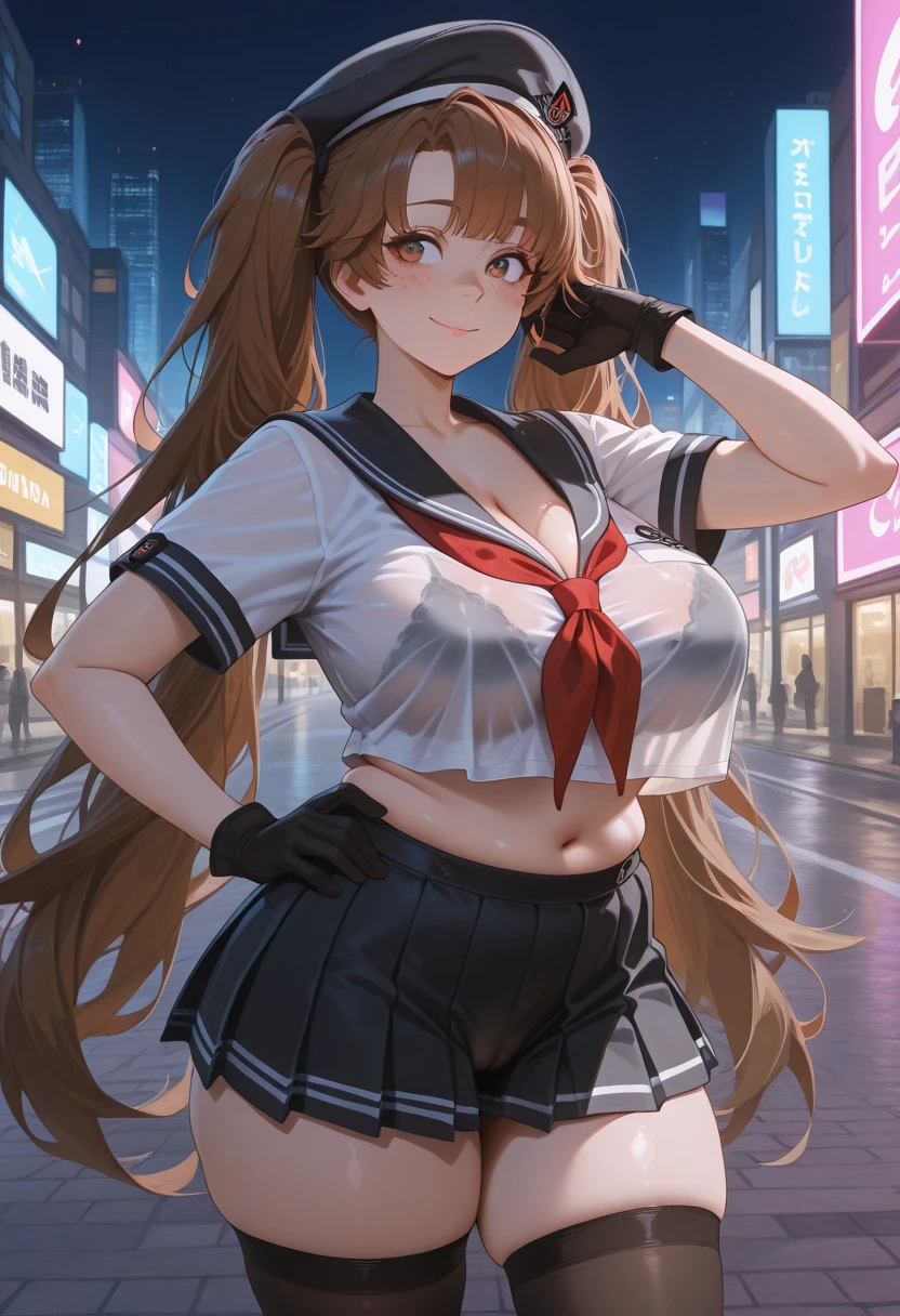masterpiece, Best quality, HuTaoV4, 1 girl, One, blush, ponytail, long hair, hair between eyes, ((Street clothes)), city, on open air, night, Movie poster, чрезвычайно детальное 8 k, smooth, A high resolution, ultra quality, Cinematic lighting, ambient occlusion, HD, 2 thousand., 4K, 8 k, 16K, very detailed anime, detailed faces, perfect composition, wide shot, atmospheric lighting, very sexy, lift up your skirt, random back angle, uncensored, NFV, uncensored
