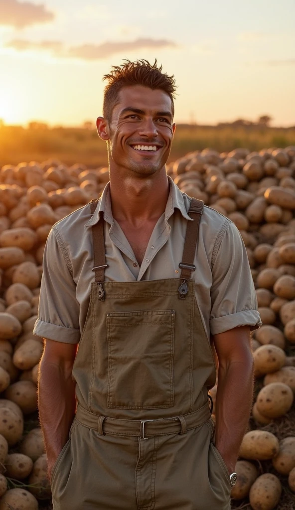 Young handsome cute beautiful skinny white face shirtless ????? overalls bottoms shorts winged his grandmother humble ranch hat holds basket of corn in her hand feeding corn to many chickens that are around a little house behind the cute man
