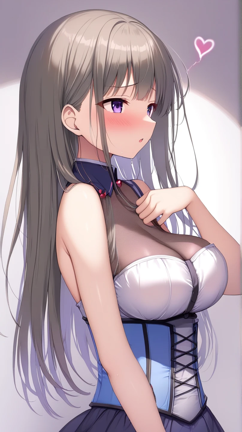 One Woman、Cute Woman、Thighs、Best image quality、High resolution、masterpiece、super high quality、Spread your legs、Grey bra、Grey panties、I can see her panties、Small ass、Big 、Blushing、4K quality、Blushing、Proud face、Wearing black stockings、bed、Spread your legs wide、Panty Shot、Sweaty all over、Heavy breathing、My breasts are bouncing up and down、heart、Sticking out tongue、Low - Angle