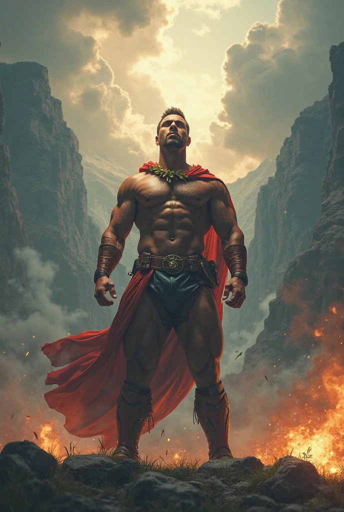 Warrior of Zeus ,Moreno z without a beard and thin and with glasses