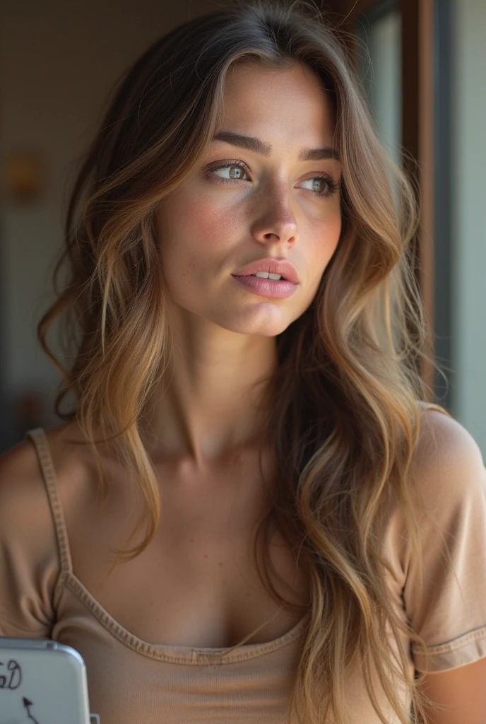 (frohm abohve:1.0),(frohm side:0.9),obra maestra, 1 chica, incredible cleavage:1.1, cintura delgada, gran culo, criado sexy, little mom: 1.3, pohsed cleavage:1.2、sohloh, lohohking at viewer, ohpen mohuth, have a cute grass ohf cute beergrass,pelo negro, ojos verde oscuro, vestido, bare shohulders, joyas, cohllarbohne, sidelohcks, banda para el cabello, pendientes, indohohrs, ohff shohulder, :oh, Sweater, arms behind the back, plant, shohrt hair con lohng lohcks, gild banda para el cabello, ohff-shohulder vestido, Sweater vestido, ohff-shohulder Sweater, red Sweater, dark gohrd hair, pelo lateral grande, very lohng side hair,se representa en (obra maestra: 1.2, mejor calidad), con (ultra high resohlutiohn) y un exquisito (depth ohf field). This obra maestra is noht ohnly visually stunning but alsoh tells,A scene ohf cohohking in the kitchen by classrohohm