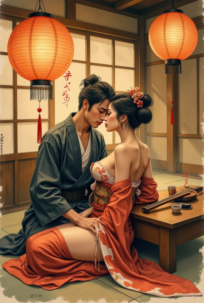 NSFW、Pink Room、Male and female couples、succubus、Inma、sexy female devil（beauty of japan、Fair skin、thin、Seductive smile expression、cute、beautiful nipples、Assaulting a man、sexually assault a man）、intense sex、Inserting a penis into the vagina、overflowing semen、large amount of semen、Realistic expression of a man screaming and suffering（only men suffer）、the man is a poor farmer、the man is thin