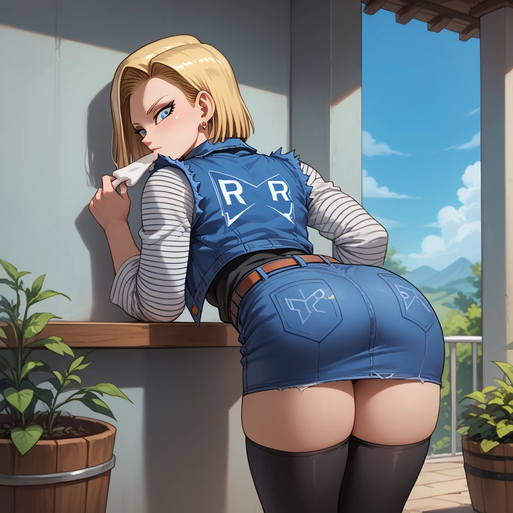 Kuki shinobi from genshin impact with butt to high