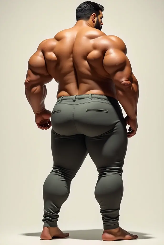 Homme musclé sous la douche du gymnase, behind, torse nu, full body picture, sous-vêtements fins et serrés, big fat ass, realistic image, ultra HD, 32k high definition