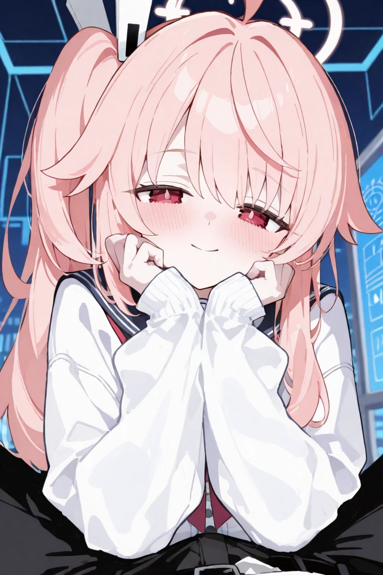 ((masterpiece))((Highest quality))girl、Laughing with your mouth open、blush、Flat Chest、Are thin、Blonde Hair、blush、Are standing、Whole body image、Eye level on face、、No background、Hair is two colors、Twin tails、Red Eyes、Two-tone red and yellow hair、Completely naked、Greeting with pussy、