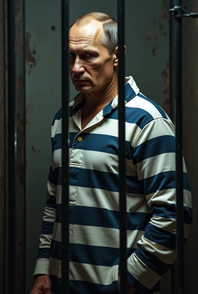 1boy, upper body, <lora:priclothes-70:1>, priclothes, striped clothes, shirt, (wide sleeves), long sleeves, striped clothes, striped pants, black footwear, indoors, prison cell, prison, (sitting), spread legs, crossed arms, glasses, <lora:senatorArmstrong:1>, senatorarmstrong, muscular male, window, (extremely detailed CG unity 8k wallpaper), (best quality), (ultra-detailed), (best illustration), (best shadow), realistic, Masterpiece, best quality, Masterpiece, best quality, Masterpiece, best quality, Masterpiece, best quality, Masterpiece, best quality, Masterpiece, best quality
