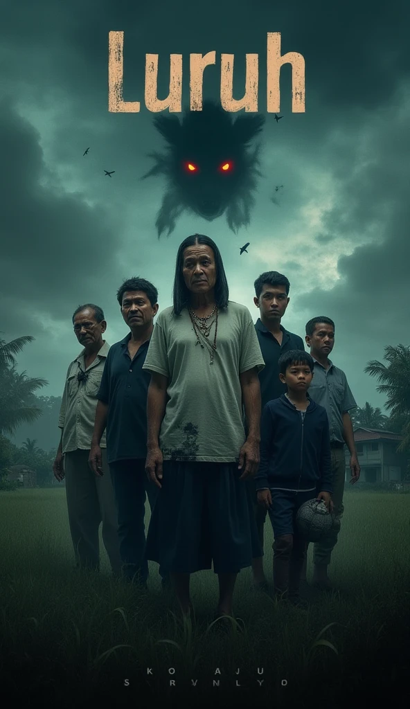 A scared young filipino boy running towards me and a scary winged woman on torso chasing the young filipino boy, dark forest, creepy athmosphere, clouded by mists,texture rough, captured in ultra photorealistic style, 8k resolution, dramatic lighting, cinematic atmosphere