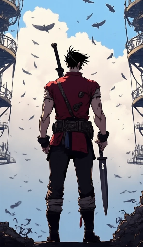 (absurdos, Altas Resoluciones, Ultra detallado, HDR), Obra maestra, La mejor calidad, final fantasy vii, vincent valentine, 1hombre solamente, guapo, pelo largo, cabello negro, Ojos rojos vibrantes, ojos finos y cara detalladas, Armadura, ((Arma intrincada)), revolver, agazapado con la capa roja ondeando. Final Fantasy, abs, badass pose, Personaje masculino de anime, Badass Anime 8K, Arte detallado del personaje de anime, Concepto de anime HDR Anime MacManus, Chico anime, Ikuto Yamashita, Anime CG arte suave, Fondo de pantalla de manga 4 k, inspirado por Yamagata Hiro, Wallaper de animea painting of a man with a sword and a red cape, son of sparda, epic anime style, anime epic artwork, epic fantasy digital art style, advanced digital anime art ”, portrait of ninja slayer, hero 2 d fanart artsation, epic fantasy style art, epic fantasy art style, high quality colored sketch, akira from chinese mythology, epic full color illustration