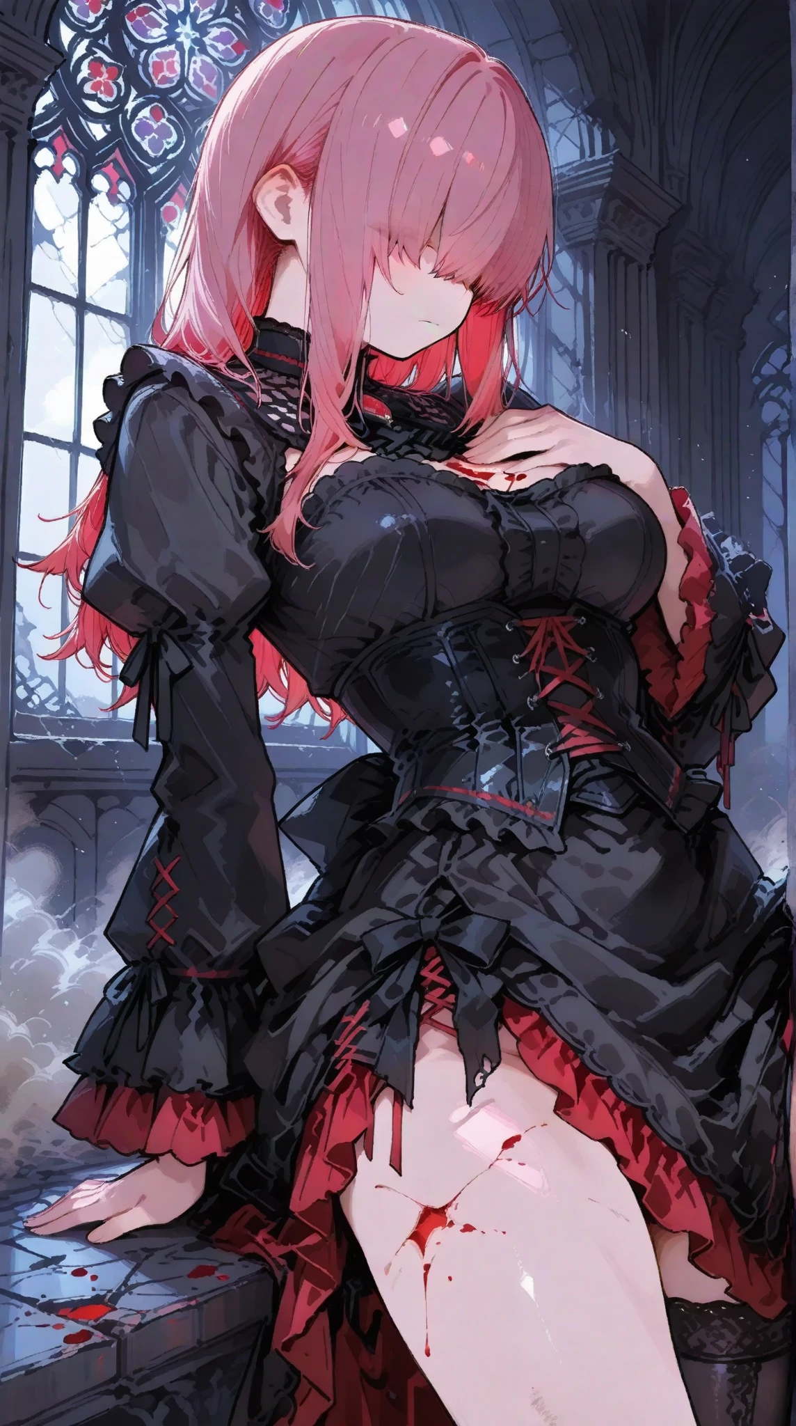 1girl, female photo,solo,in the dark luxury room,there are spider net,gothic style,high quality, Best quality, 8K, ultra detailed,masterpiece