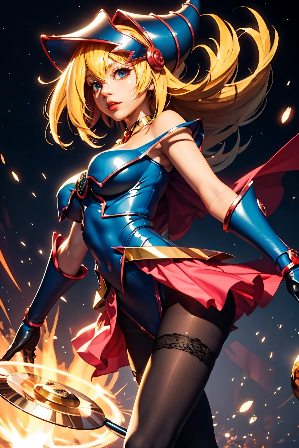 1woman, (asian face), blonde, blue eyes, asian, ms marvel costume,cosmic